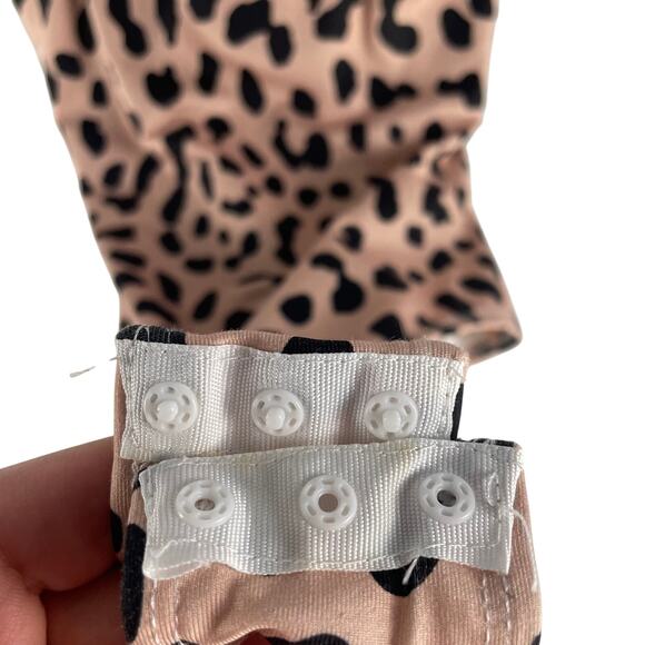 Princess Polly Womens Tamikah Bodysuit US 2 Tan Animal Print Sleeveless Lined - Picture 7 of 8